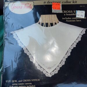 Vintage 1987 Dale Burdett Yours Truly Cross Stitch Designer Collar CO 111 Kit